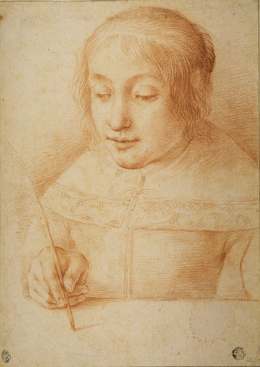 Young Woman Writing or Drawing